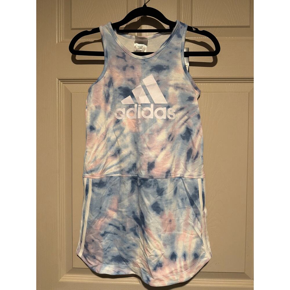 Girls ADIDAS Curved Hem Tank Dress size S(7/8)